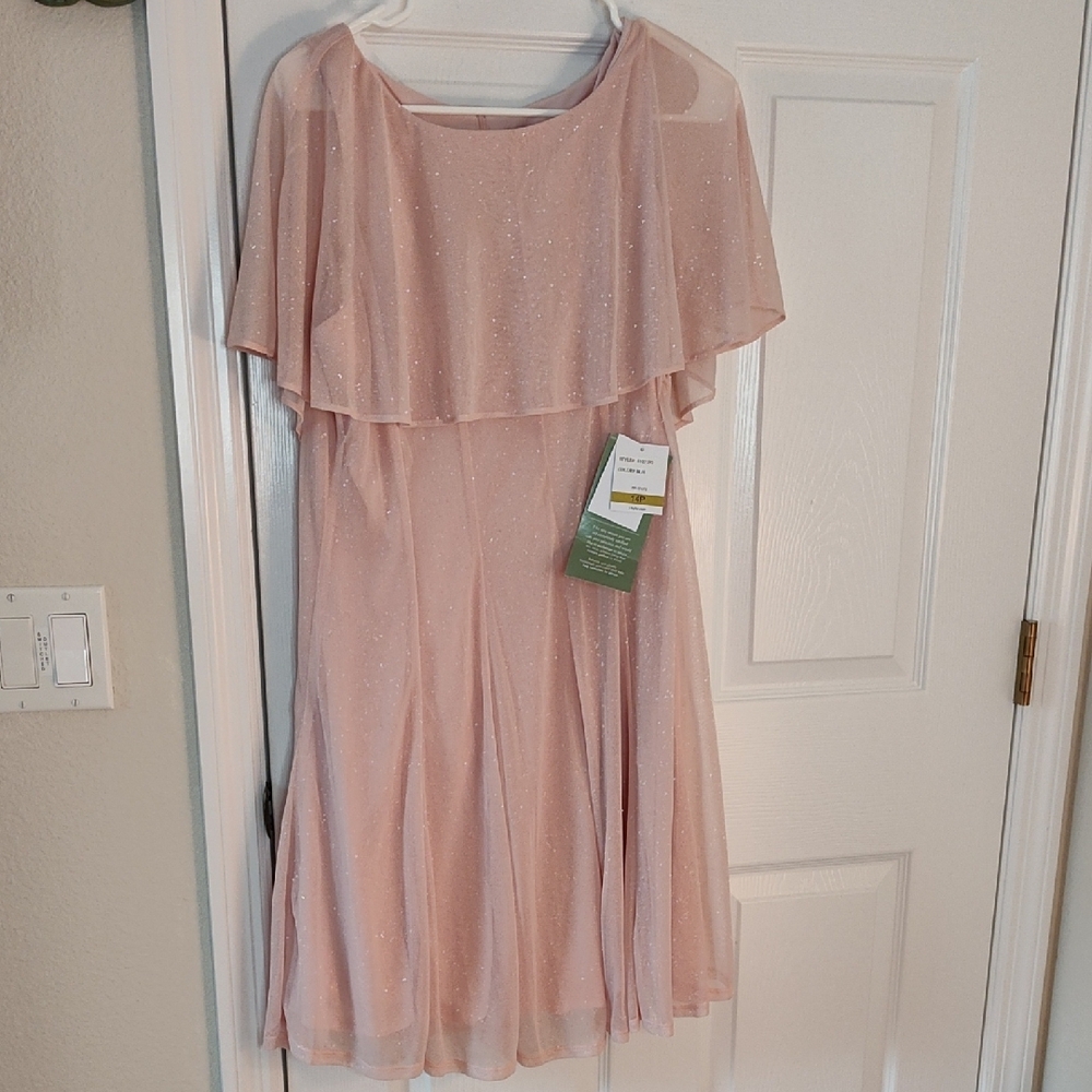 Elegant Pink Glitter Dress 14P